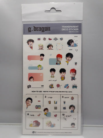 Transparent Deco Stickers - BIGBANG G-DRAGON