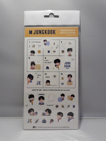Transparent Deco Stickers - BTS JUNGKOOK