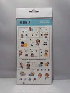 Transparent Deco Stickers - BTS JIMIN