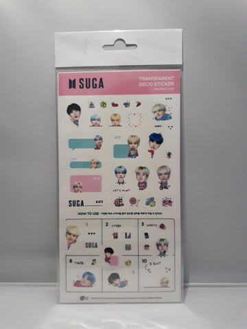 Transparent Deco Stickers - BTS SUGA