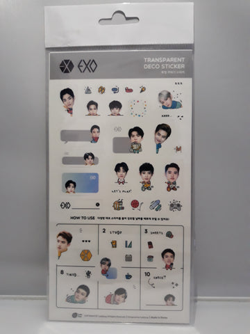 Transparent Deco Stickers - EXO