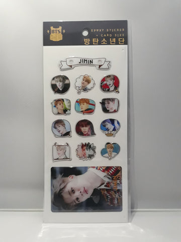 Epoxy Sticker and Card Size - BTS JIMIN