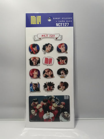 Epoxy Sticker and Card Size - NCT 127