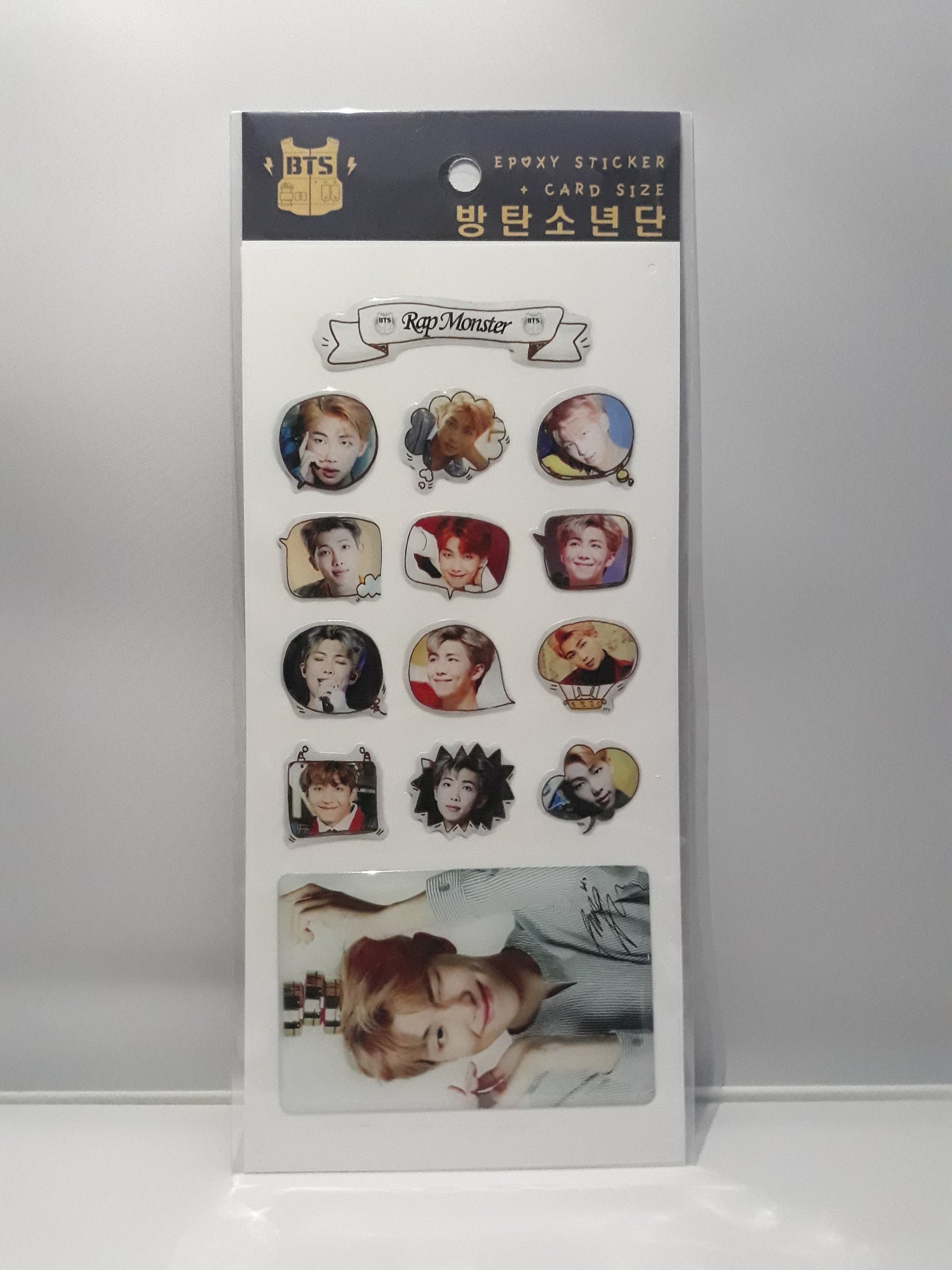 Epoxy Sticker and Card Size - BTS RM