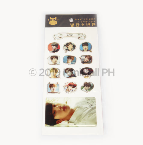 Epoxy Sticker and Card Size - BTS JIN